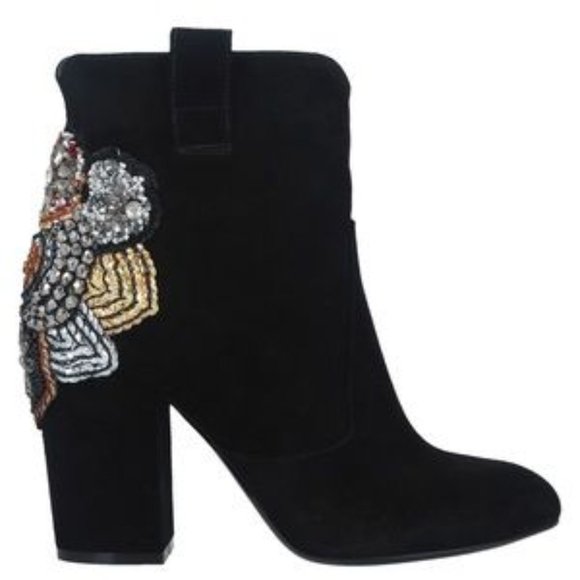 ⬇️Price Drop⬇️HP✨🇮🇹STRATEGIA Gorgeous 💯% Suede/Leather Embellished Ankle Boots - Picture 3 of 14